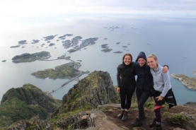 Students in front of islands
